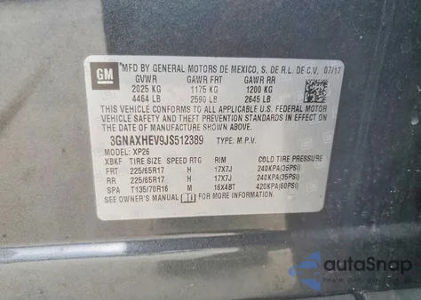 2018 Chevrolet Equinox Ls from USA, damaged, VIN 3GNAXHEV9JS512389